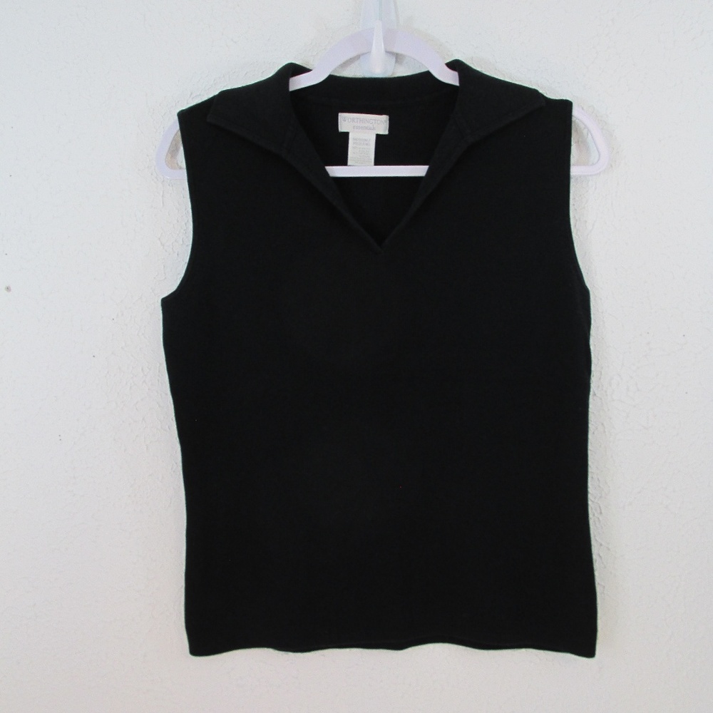 Worthington Essentials Woman's Collard V-Neck Tank